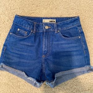 TopShop Moto Denim Shorts